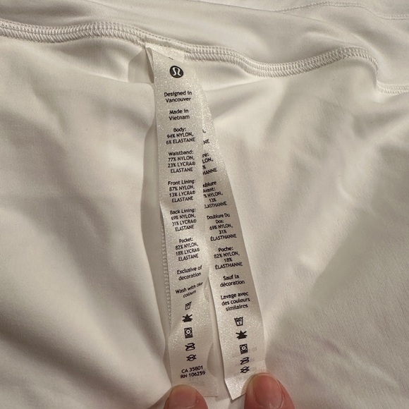 Lululemon Pace Rival Mid-Rise Skirt White. Size: 6. LIKE NEW! - Picture 6 of 6